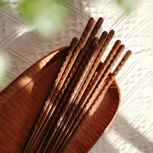 Advanced Solid Chopsticks Iron Knife Wood Home Non-slip