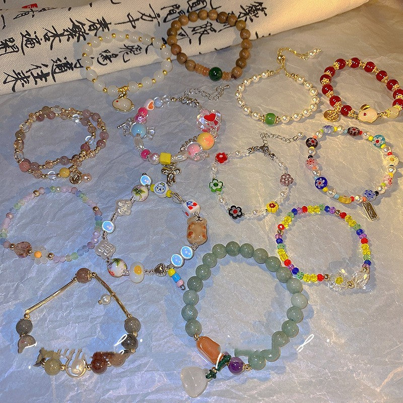 Beaded Bracelet For Women With A Retro And High-end Feel
