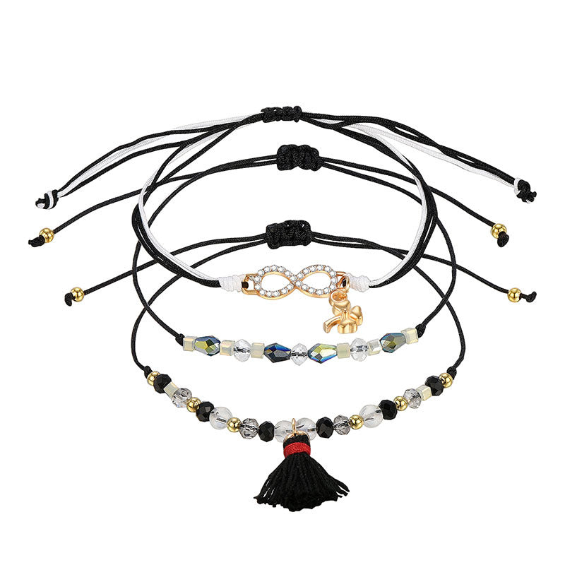 Personalized Ethnic Style Rice Beads And Beaded Dual-use Short