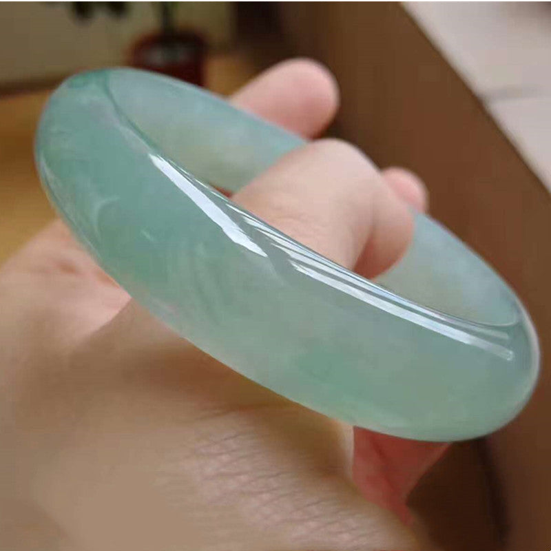 Women's Fashion Simple Ice-like Jadeite Jade Bracelet