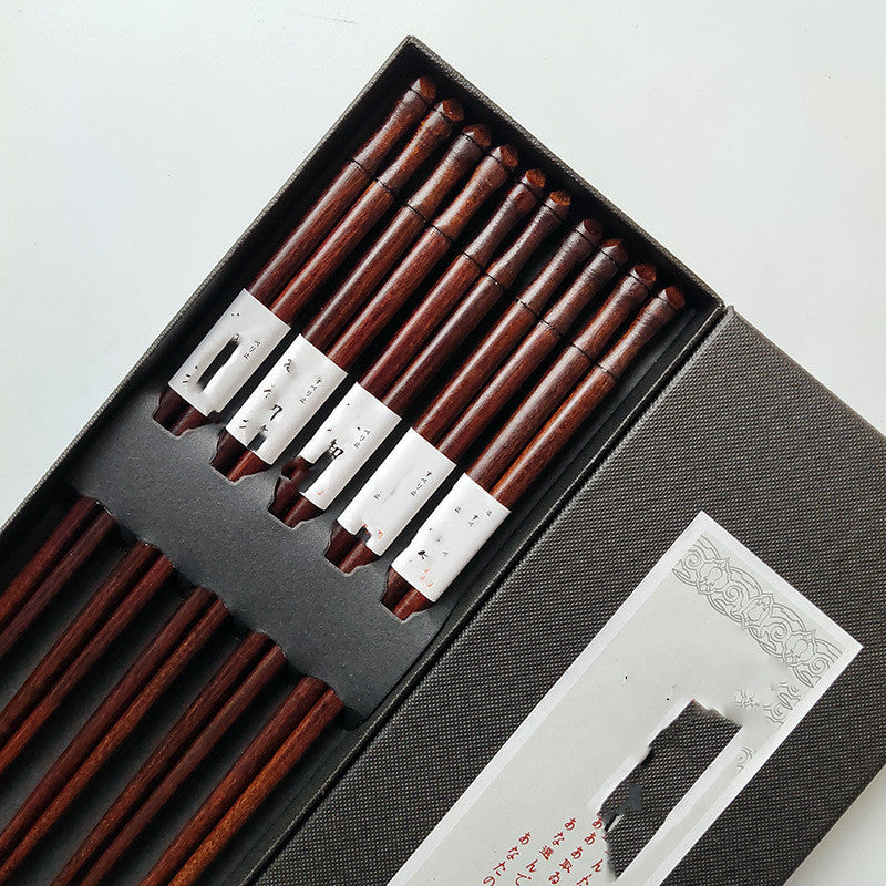 Craft Muzi Solid Wood Old Lacquer Gift Chopsticks