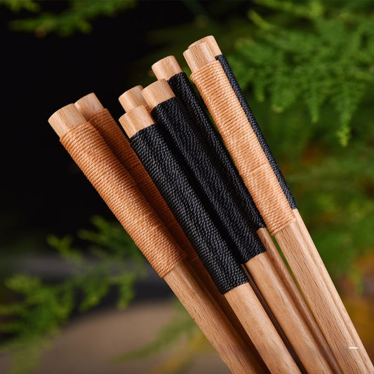 Japanese Beech Four Corners Wrapping Solid Wood Chopsticks