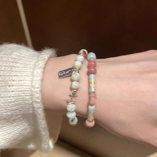 Beaded Bracelet For Women With A Retro And High-end Feel