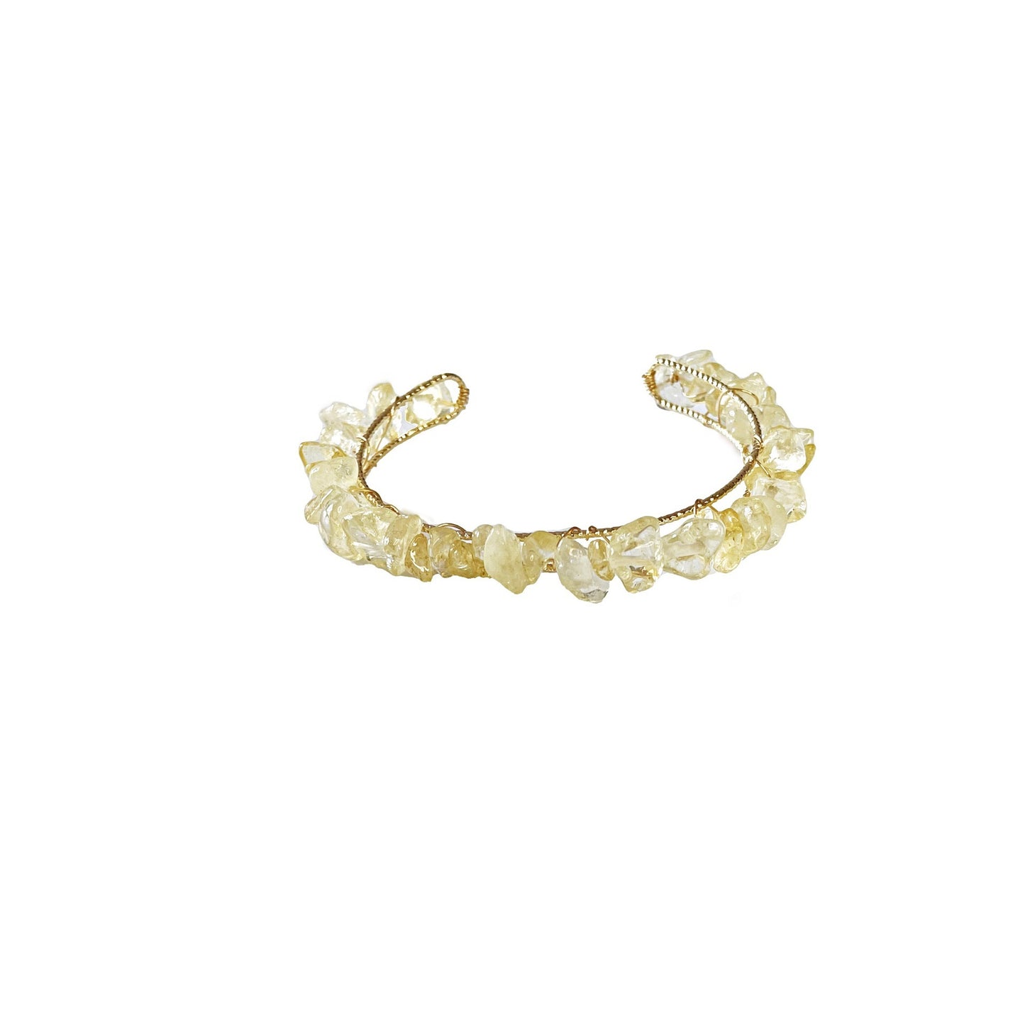 Women's Natural Crystal Gravel Winding Bracelet