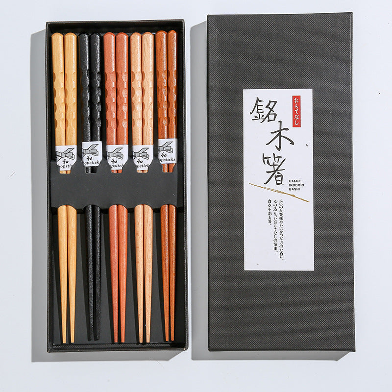 New simple style mahogany chopsticks for home kitchen