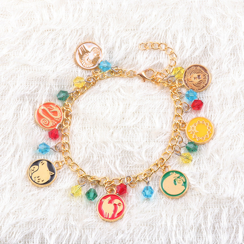 Colorful Animal Metal Pendant Bracelet