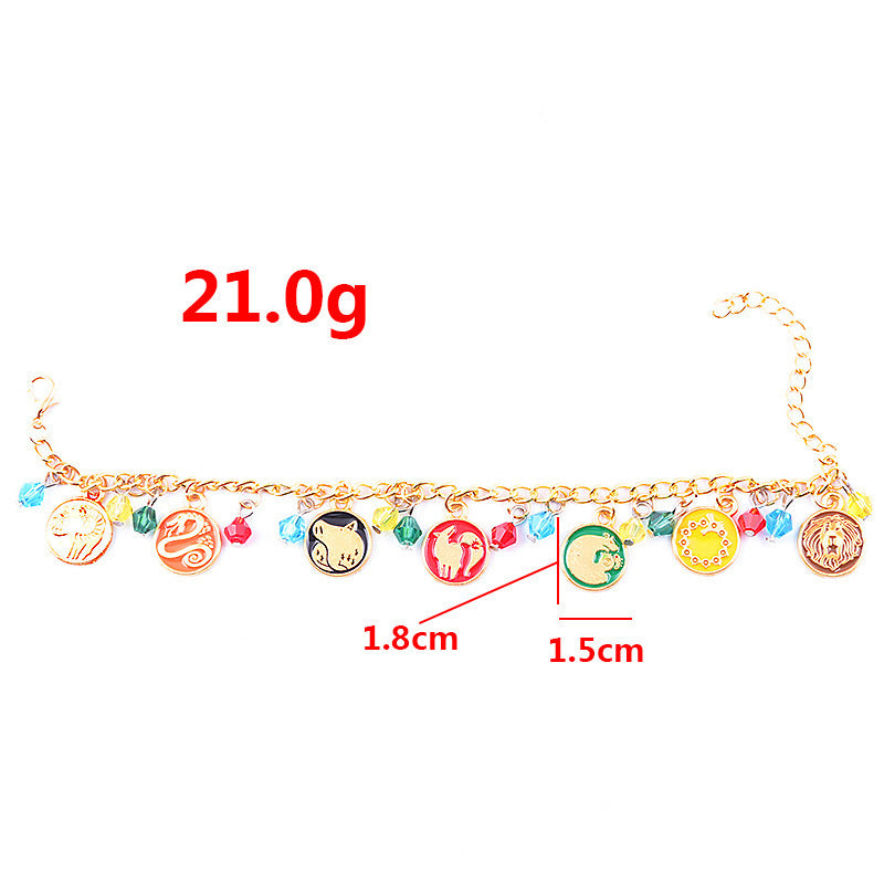 Colorful Animal Metal Pendant Bracelet