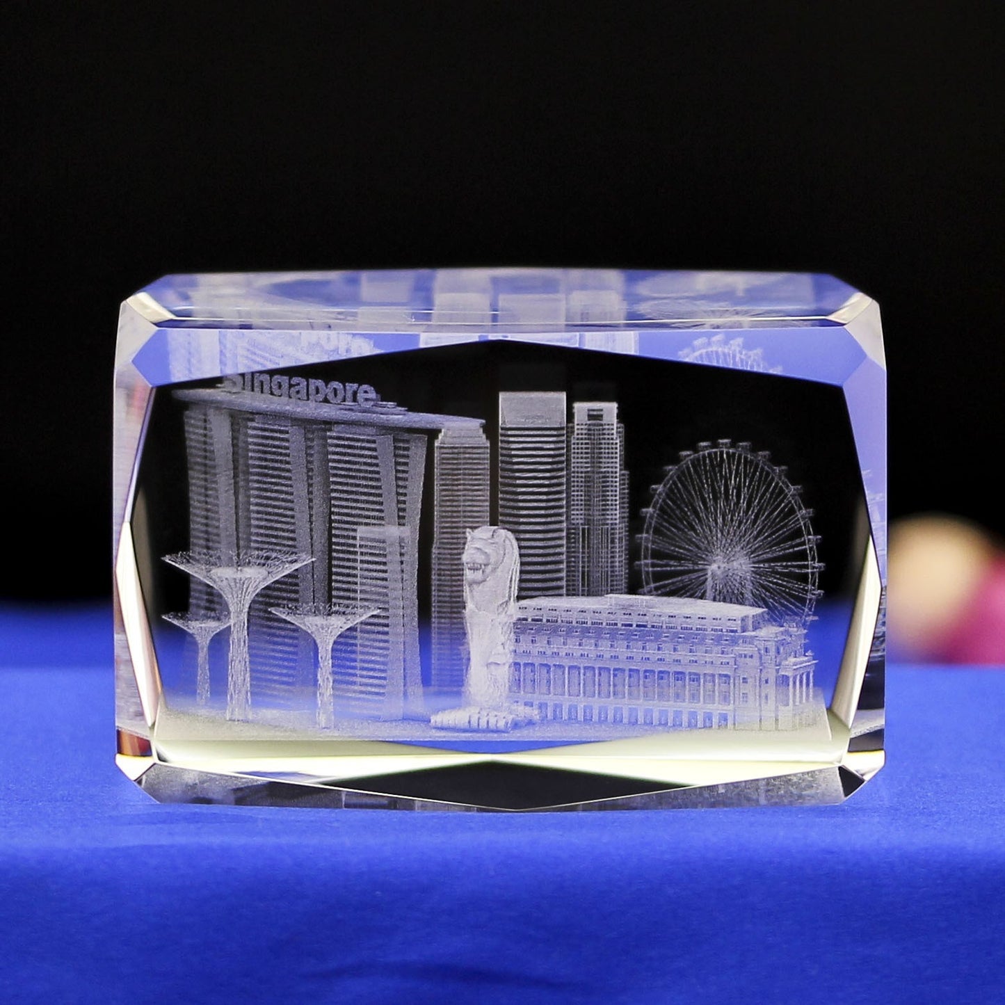 Interior Carving 3D Animal Series Crystal Statue Tourist Souvenir