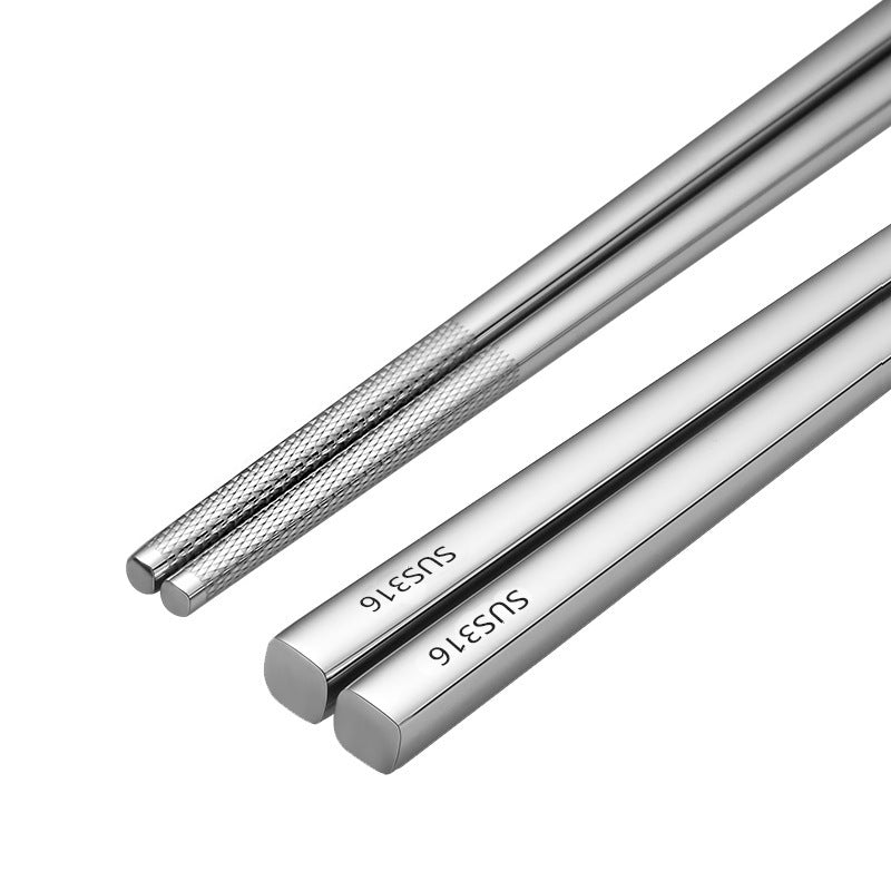 316 Stainless Steel Chopsticks Thickened Alloy Non-slip