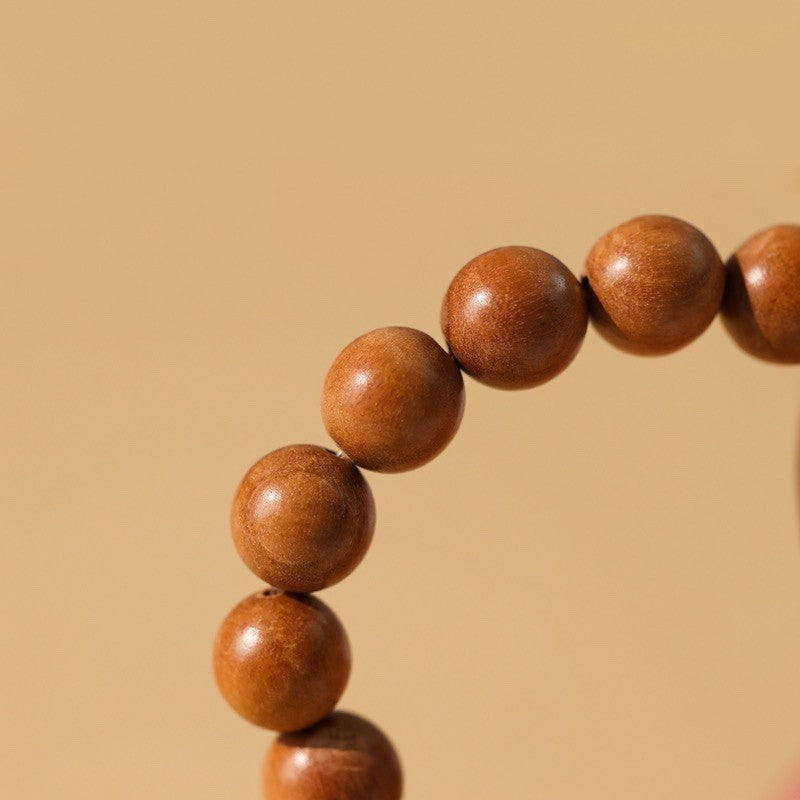 Peach Wood Bracelet Women's Crafts Single Circle