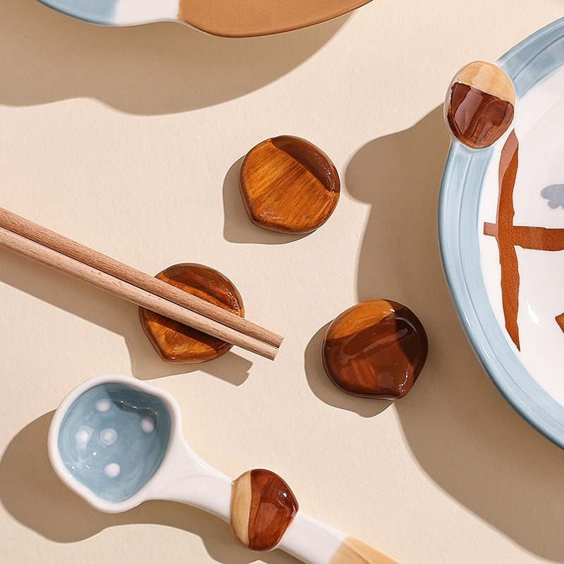 Ceramic Chopstick Holder Household Chopsticks Pillow Suit Creative Rest Chopstick Holder