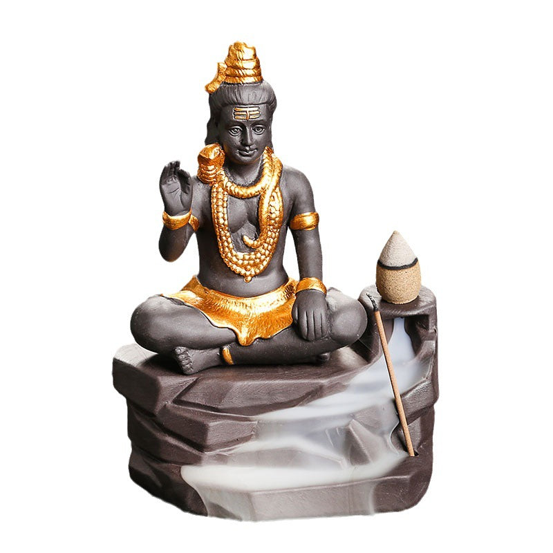 Buddha Statue Zen Home Crafts Decoration Creative Incense Burner