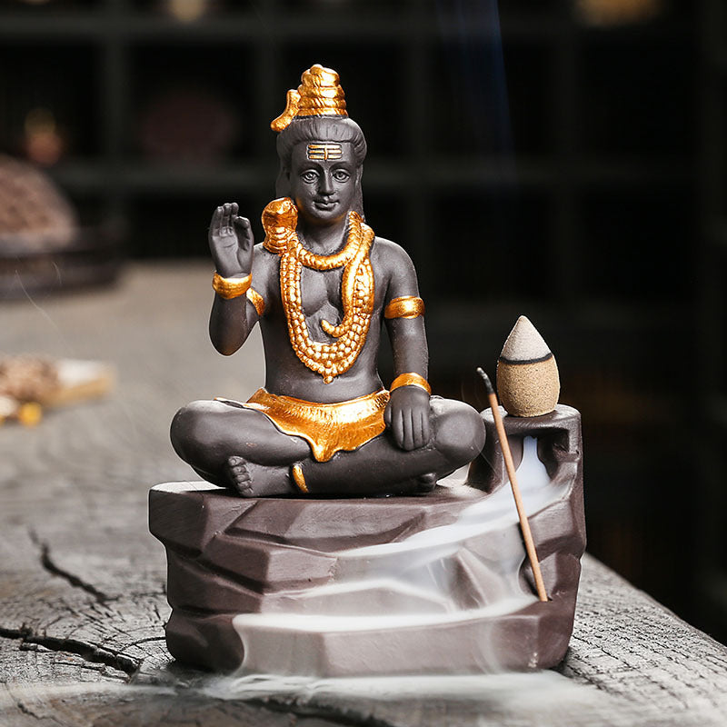 Buddha Statue Zen Home Crafts Decoration Creative Incense Burner