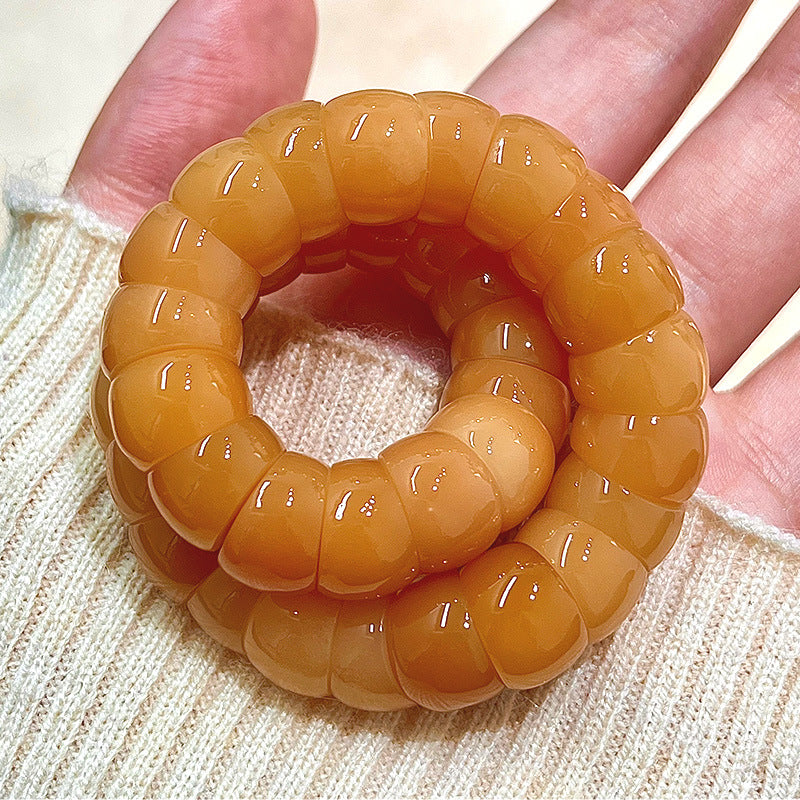 Little Lime Pork Intestine Hand Toy Pliable Temperament Prayer Beads Bracelet