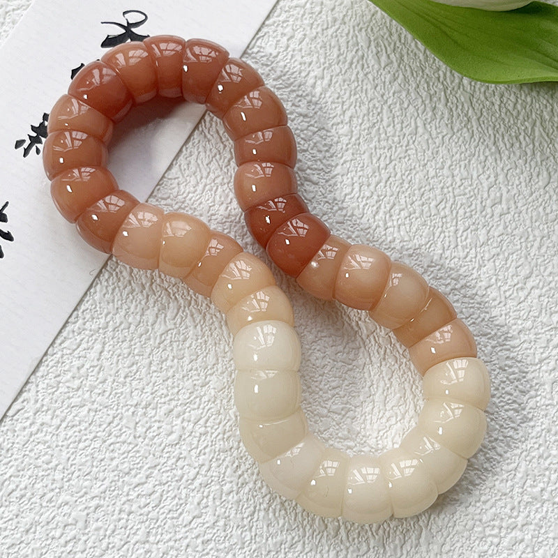Little Lime Pork Intestine Hand Toy Pliable Temperament Prayer Beads Bracelet