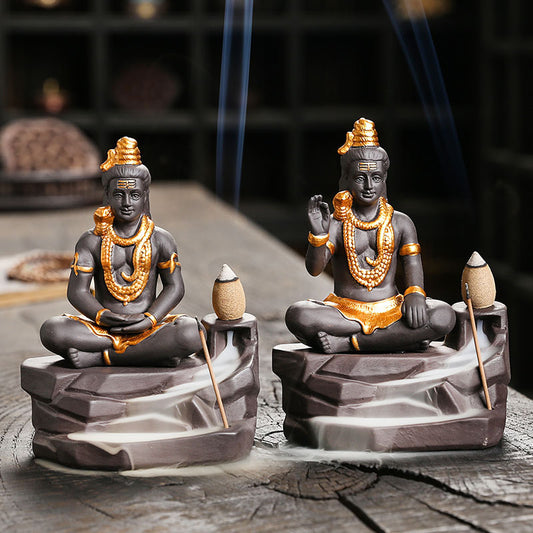 Buddha Statue Zen Home Crafts Decoration Creative Incense Burner