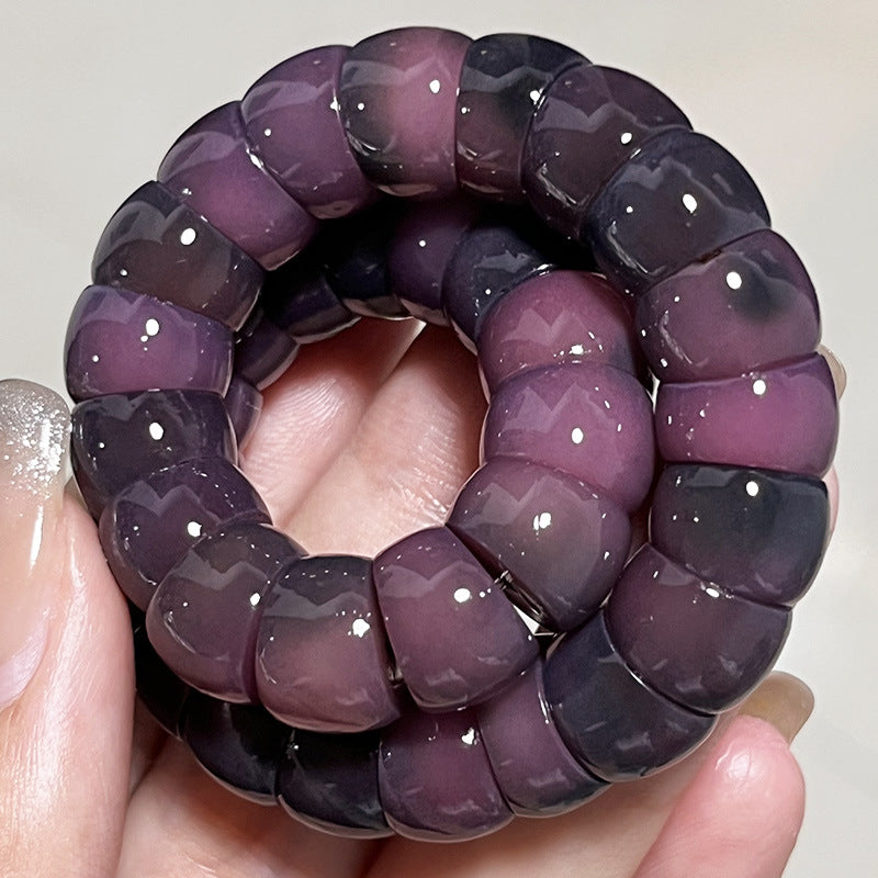 Little Lime Pork Intestine Hand Toy Pliable Temperament Prayer Beads Bracelet