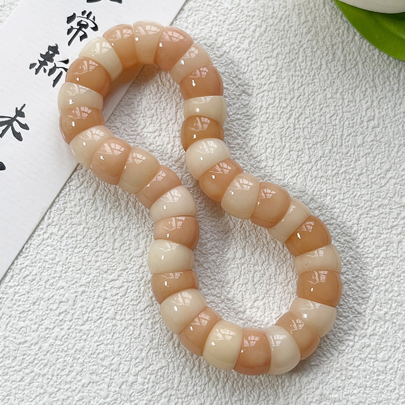 Little Lime Pork Intestine Hand Toy Pliable Temperament Prayer Beads Bracelet