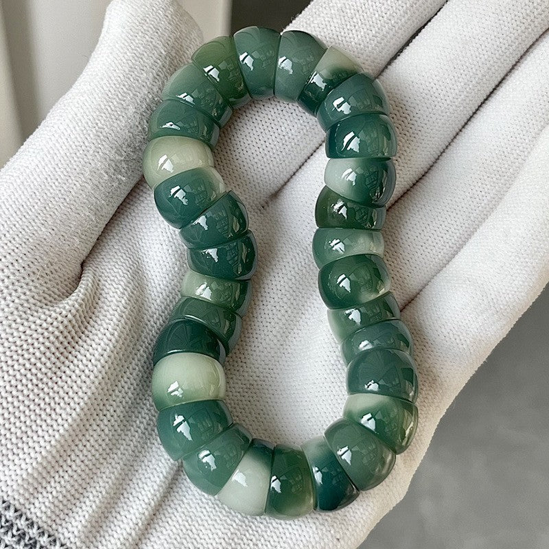Little Lime Pork Intestine Hand Toy Pliable Temperament Prayer Beads Bracelet