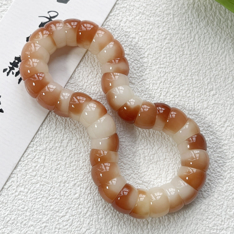 Little Lime Pork Intestine Hand Toy Pliable Temperament Prayer Beads Bracelet