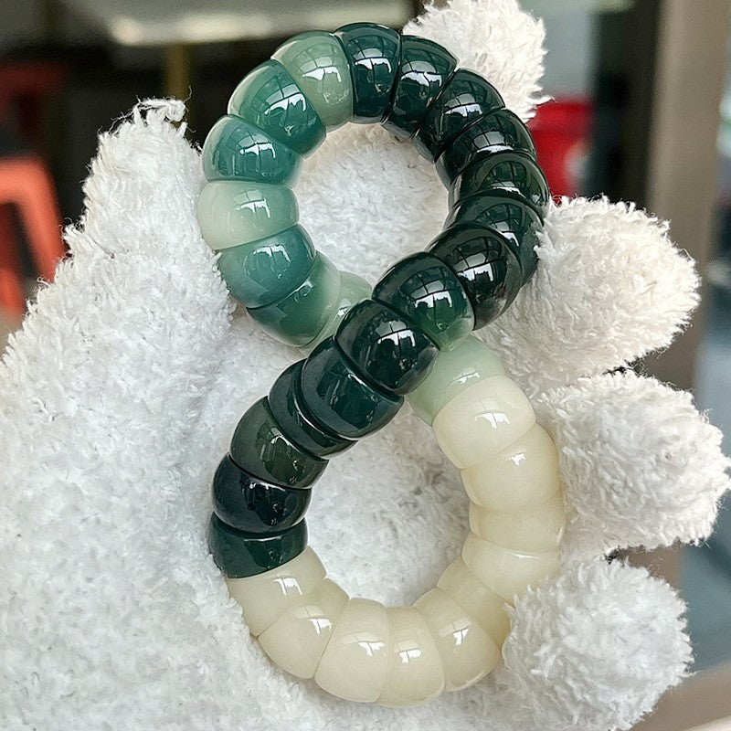 Little Lime Pork Intestine Hand Toy Pliable Temperament Prayer Beads Bracelet