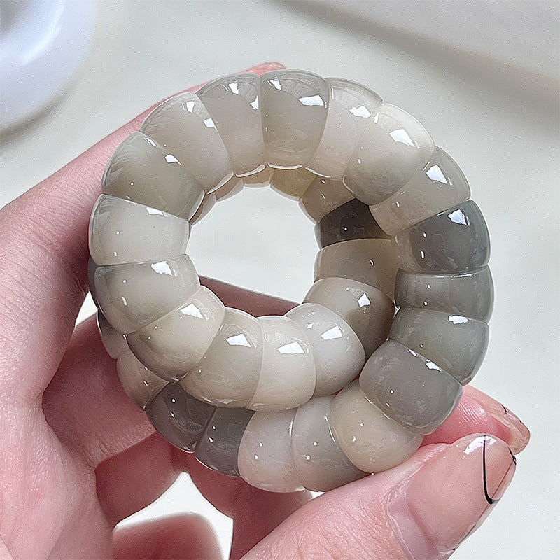 Little Lime Pork Intestine Hand Toy Pliable Temperament Prayer Beads Bracelet