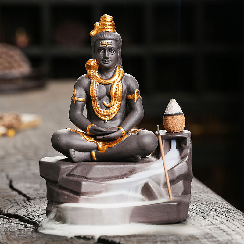Buddha Statue Zen Home Crafts Decoration Creative Incense Burner