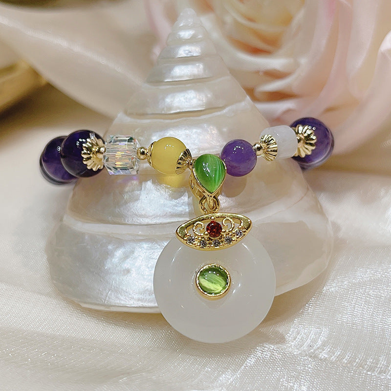 Korean Style Amethyst Retro Bracelet Ethnic Style
