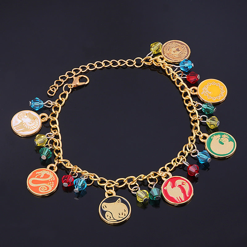 Colorful Animal Metal Pendant Bracelet