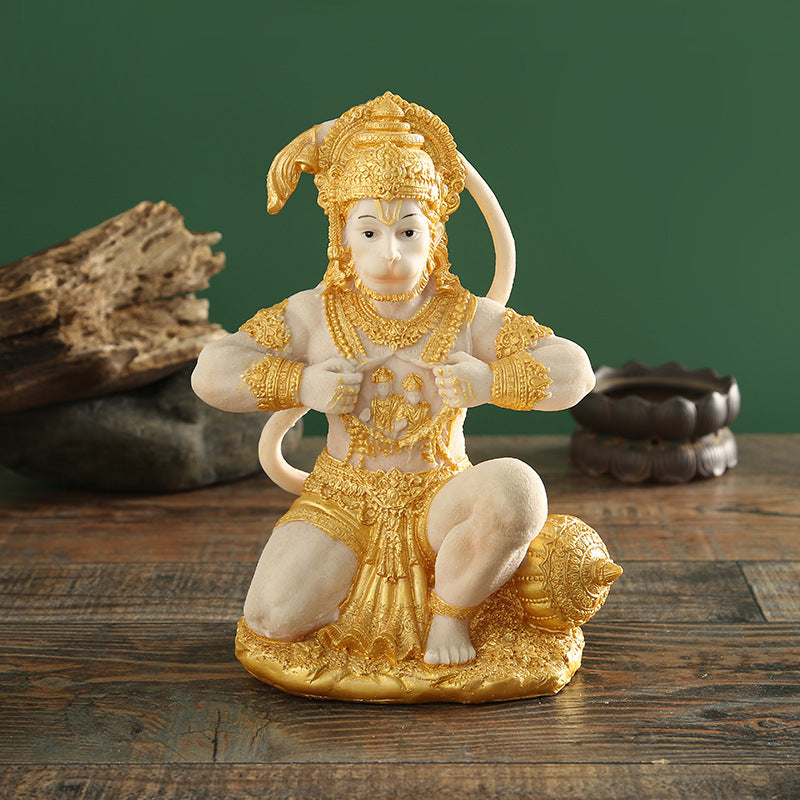 Kneeling Monkey Statue Car Ornament Resin Craft