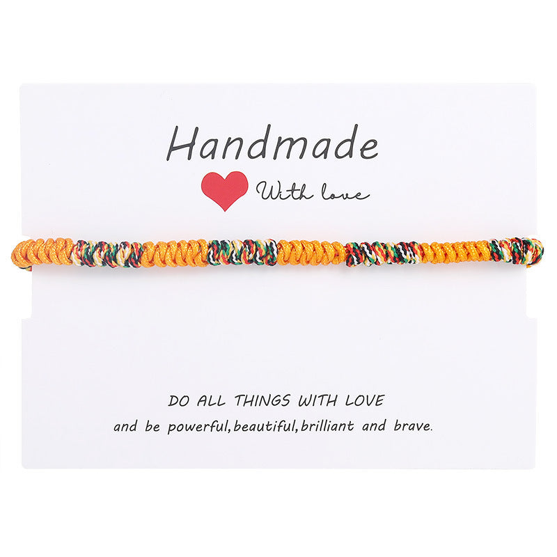 Simple And Generous Hand-woven Adjustable Couple Friendship Red String Bracelet