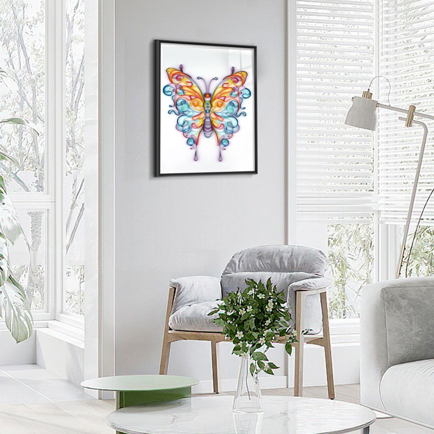 Feather Paper Painting DIY Creative Handmade Crafts 20 Inch Butterfly