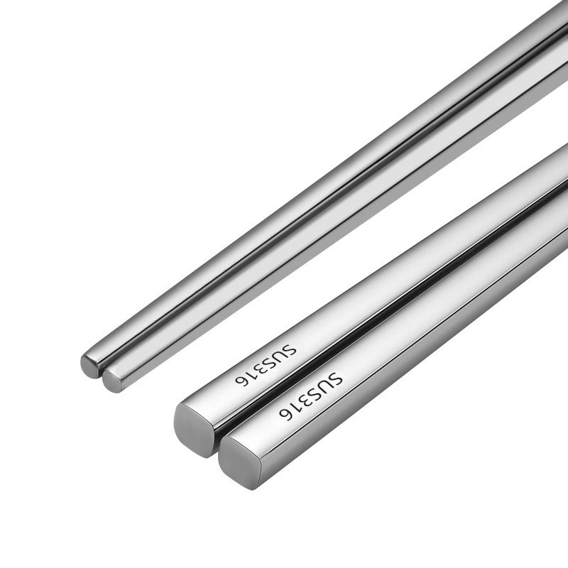 316 Stainless Steel Chopsticks Thickened Alloy Non-slip