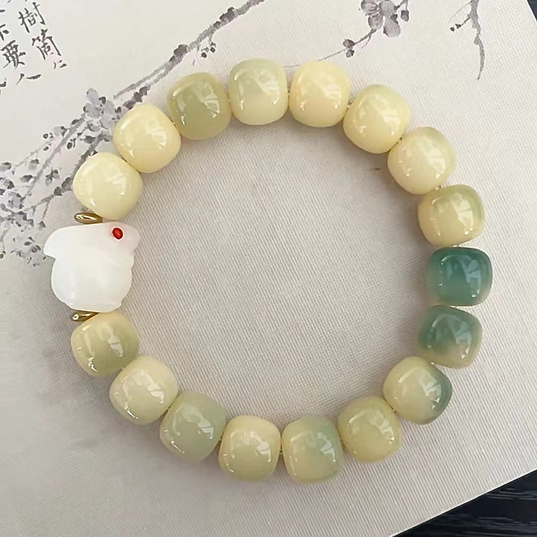 Women's Fashion Simple Pure Natural Small Lime Bodhi Root Bracelet