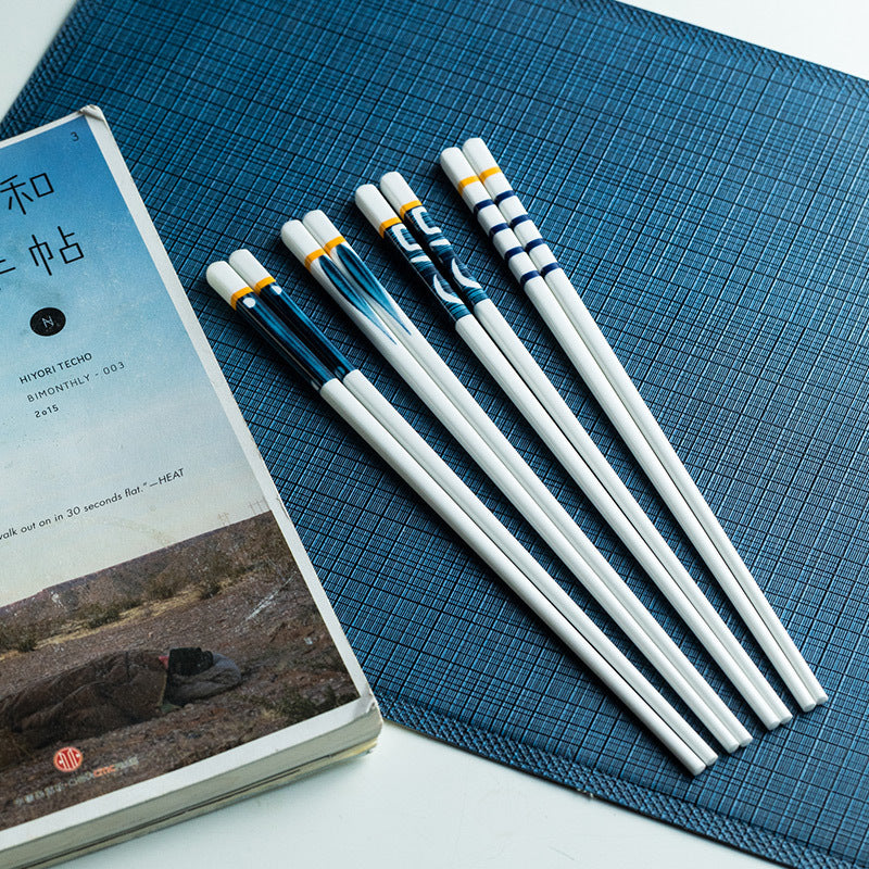 Ceramic Chopsticks Household High-end Chopsticks Mildew-proof High Temperature Resistant Creative Personality