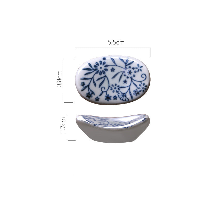Crescent Ceramic Chopstick Holder Chopsticks Rest Japanese Chopsticks Pillow Spoon Fork Stand Dining Table Accessories Supplies