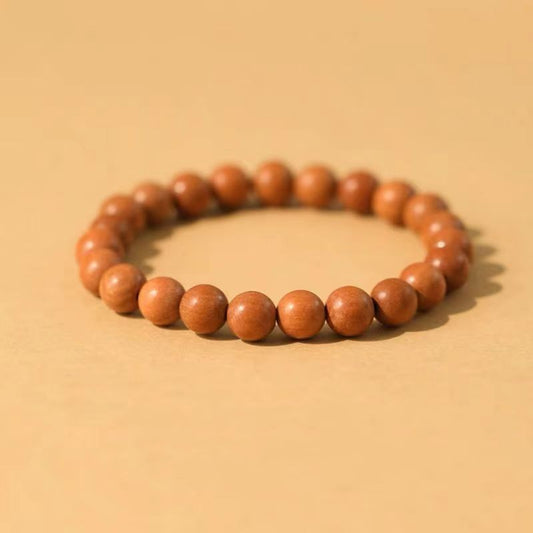 Peach Wood Bracelet Women's Crafts Single Circle