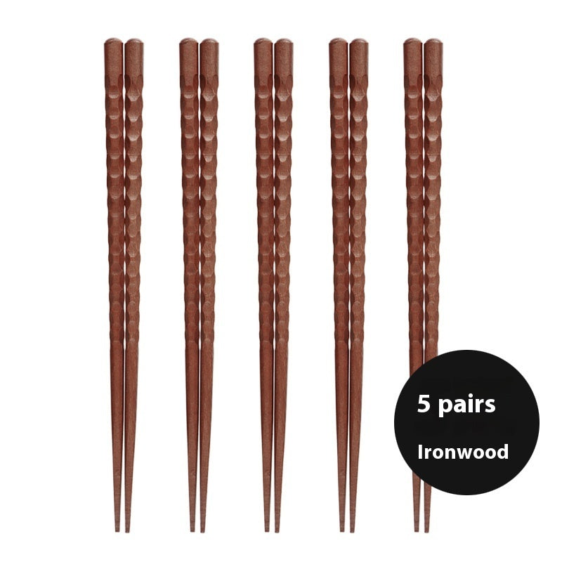 Advanced Solid Chopsticks Iron Knife Wood Home Non-slip
