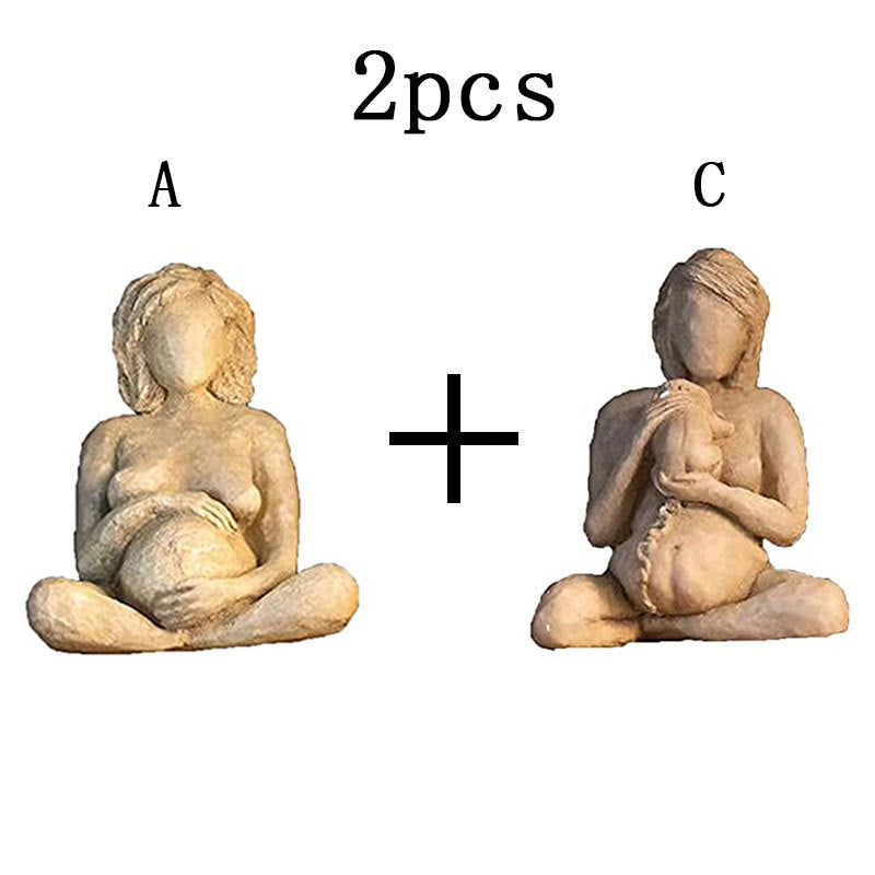 Mother Childbirth Women Statue Resin Crafts Ornaments