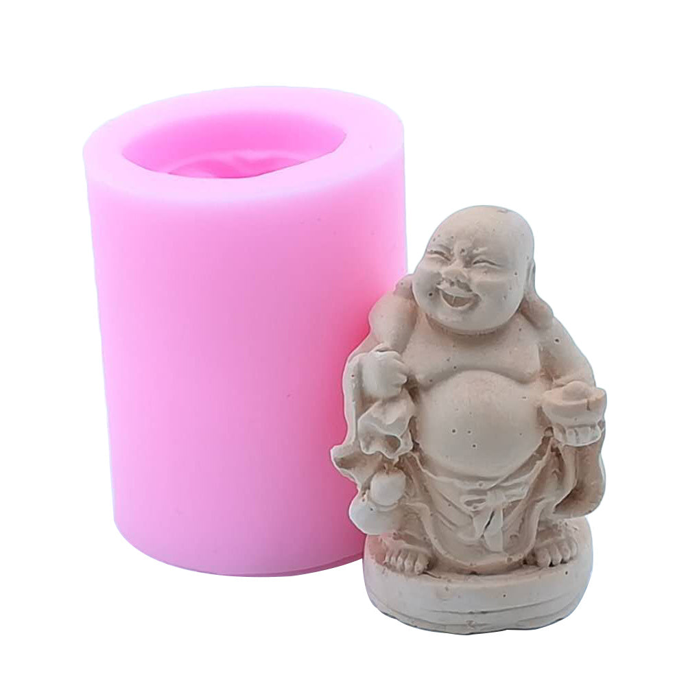 D Three Dimensional Small Buddha Statue DIY Candle Handicrafts