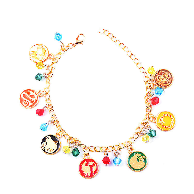 Colorful Animal Metal Pendant Bracelet