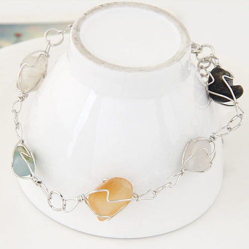 Fashion Metal Color Gravel Personality Bracelet
