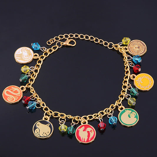 Colorful Animal Metal Pendant Bracelet