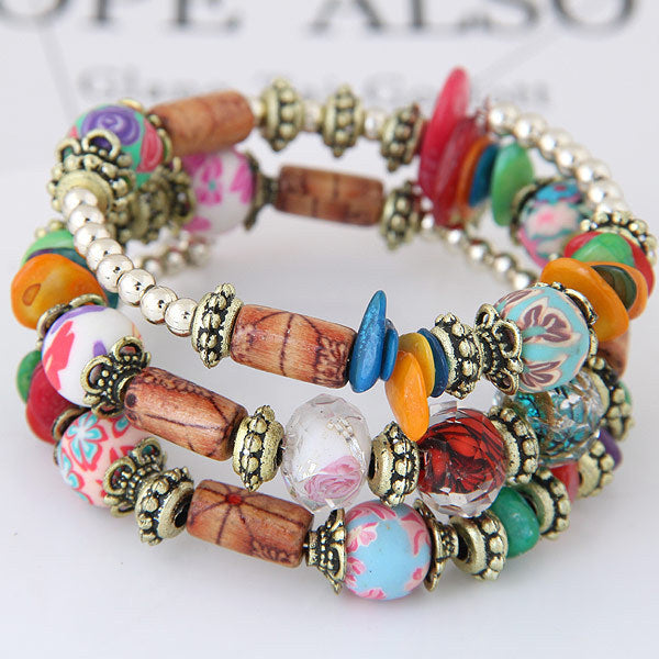 Shell Terracotta Multi-layer Winding Bracelet