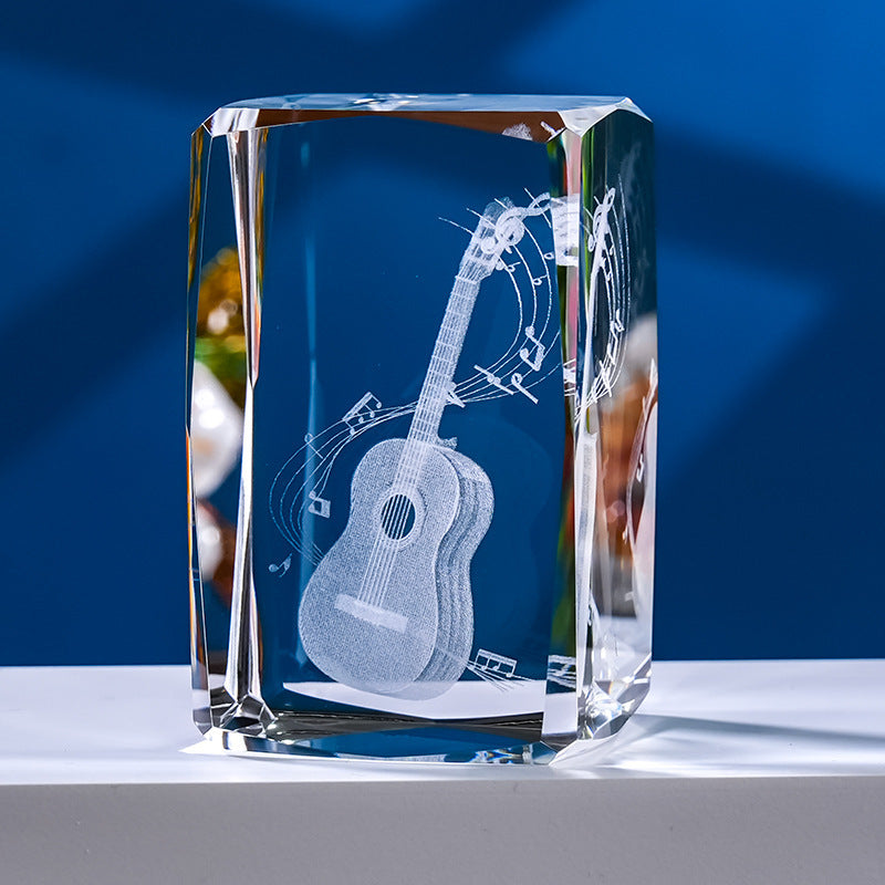 Interior Carving 3D Animal Series Crystal Statue Tourist Souvenir