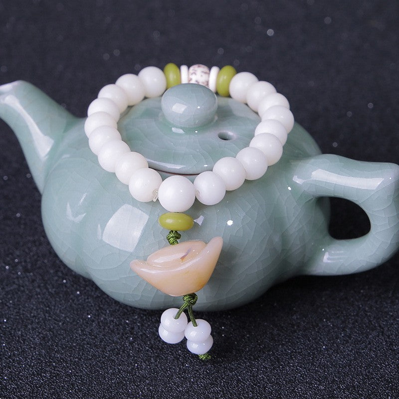White Jade Bodhi Bracelet For Men And Women