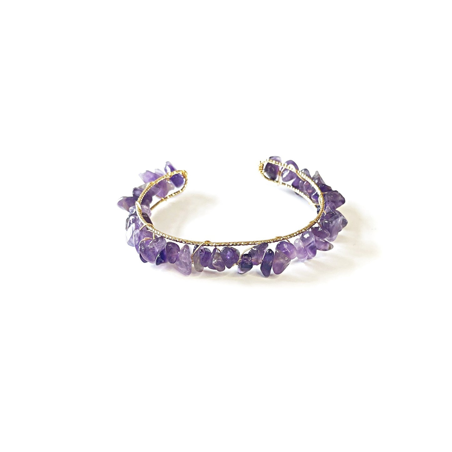 Women's Natural Crystal Gravel Winding Bracelet
