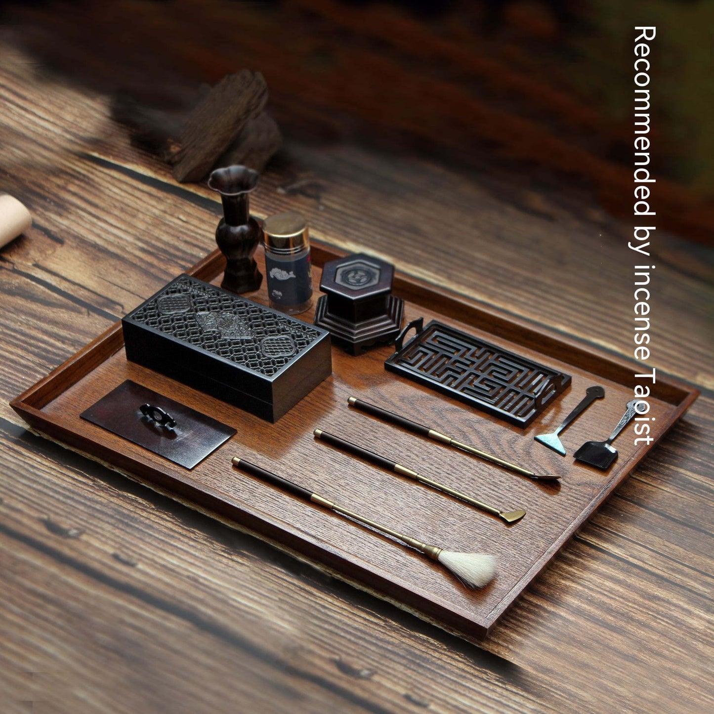 Pure Copper Antique Professional Taoist Incense Utensils Window Set