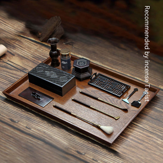 Pure Copper Antique Professional Taoist Incense Utensils Window Set