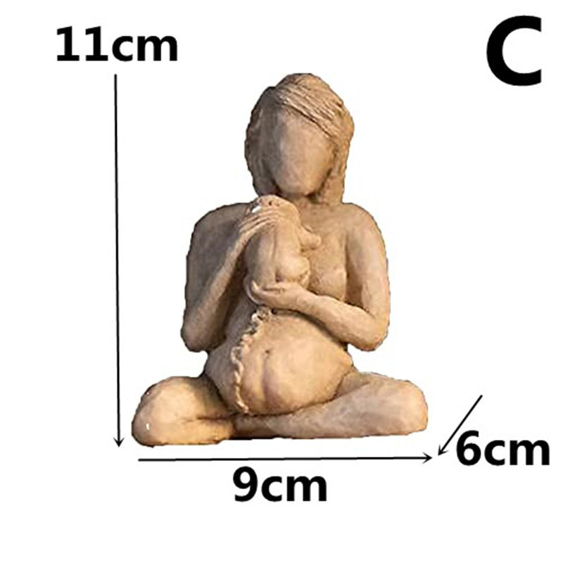 Mother Childbirth Women Statue Resin Crafts Ornaments